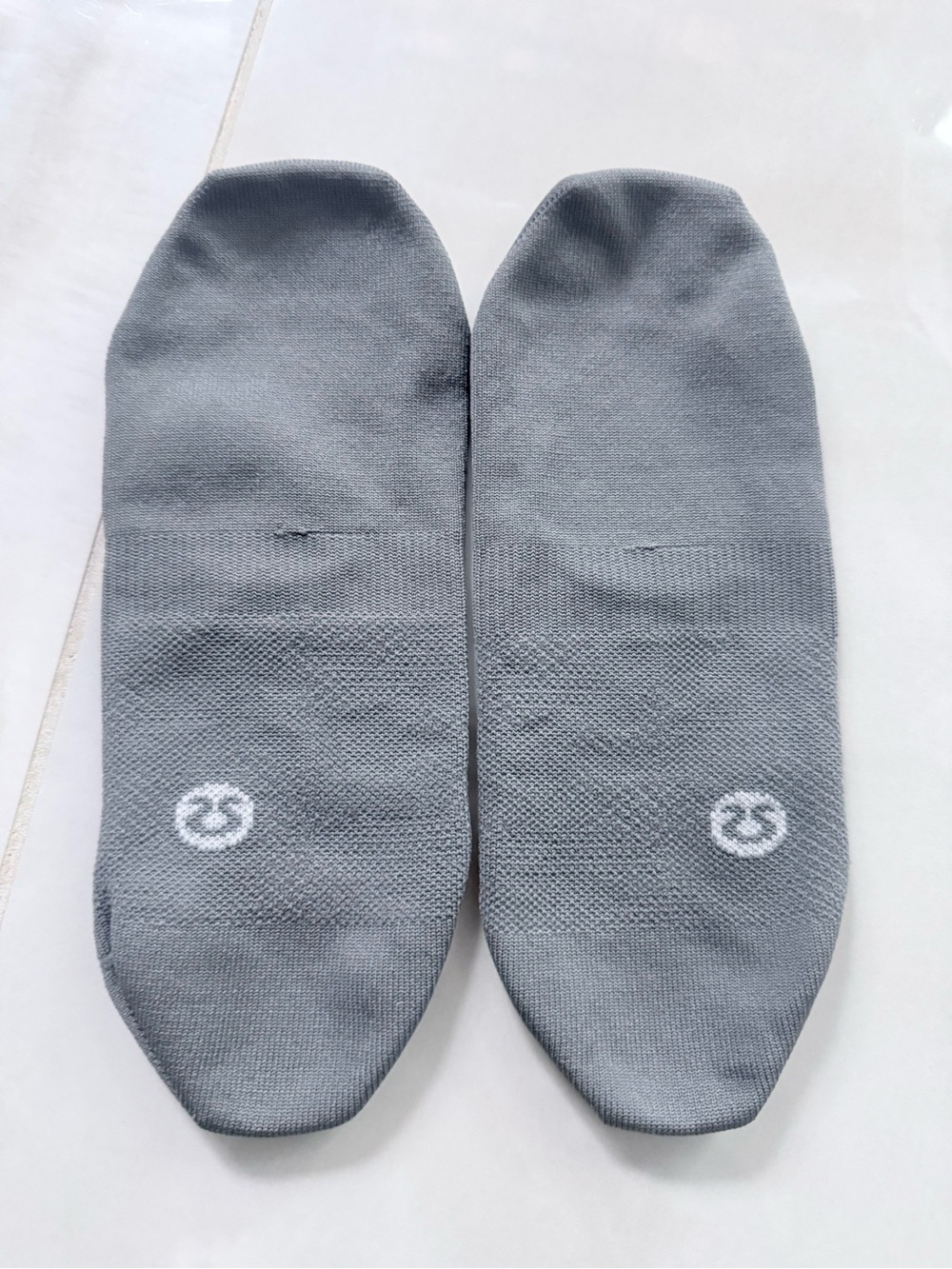 Lululemon no-show stretchy sticky gray socks unisex W 10/11 M 8/9